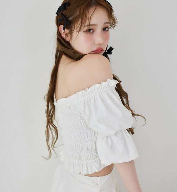  「swimwear/シャーリング配色リボン(3点セット)」|その他|