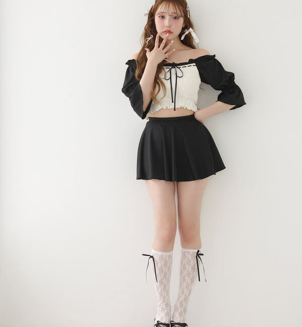  「swimwear/シャーリング配色リボン(3点セット)」|その他|