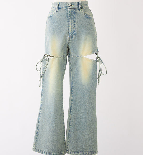  「サイドあき美脚ストレッチデニム」|その他|