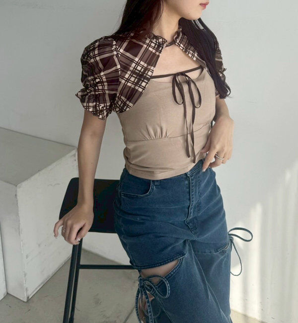  「サイドあき美脚ストレッチデニム」|その他|