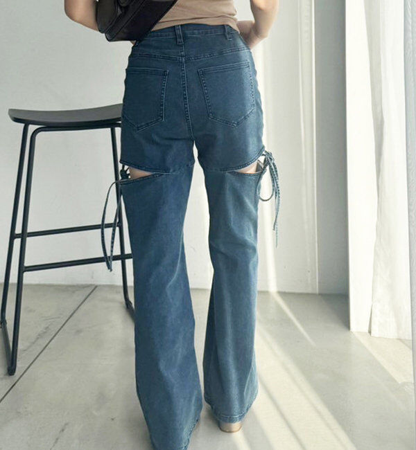  「サイドあき美脚ストレッチデニム」|その他|