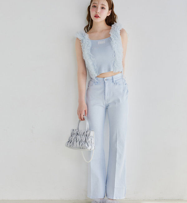  「【moon light marine collection】チュールフリルタンク」|プルオーバー|