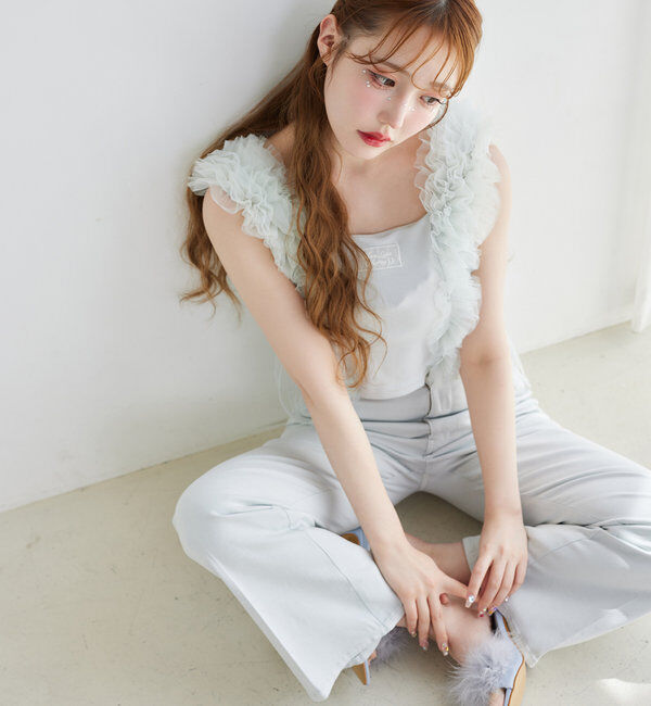  「【moon light marine collection】チュールフリルタンク」|プルオーバー|