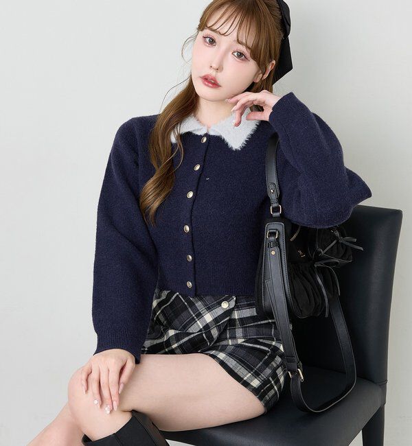  「金ボタン付スタイルアップスカショーパン」|スカート|