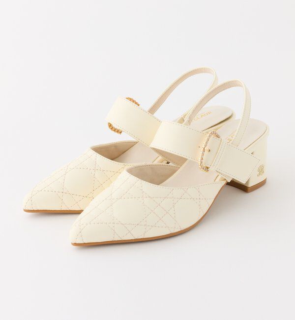  「ビジューバックルキルティングミュール」|その他|