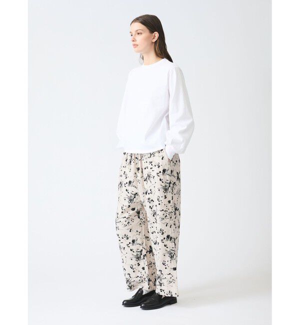 mizuiro ind「mizuiro ind レーヨンリネンプリントイージーパンツ」|その他|