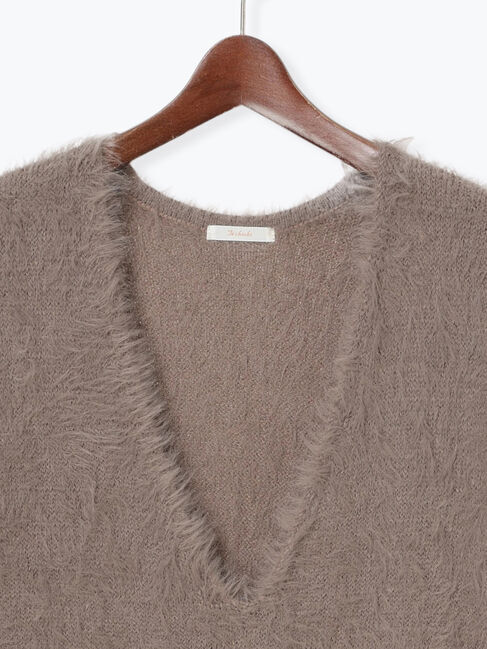 Te chichi「シャギーペプラムニットベスト」|ニット・セーター|