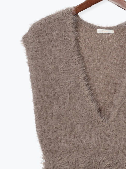 Te chichi「シャギーペプラムニットベスト」|ニット・セーター|