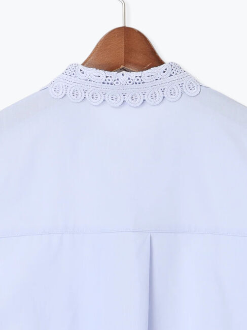 Te chichi「レースカラー5分袖シャツブラウス」|シャツ・ブラウス|