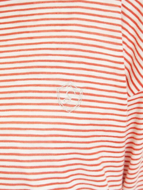 Samansa Mos2「ワンポイント刺繍シアーボーダーカーディガン」|カーディガン|