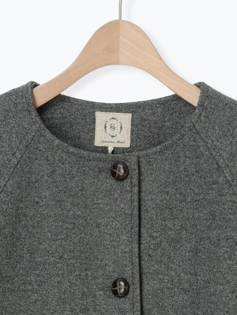 Samansa Mos2「ウーリーライクミドル丈クルーネックコート」|その他|