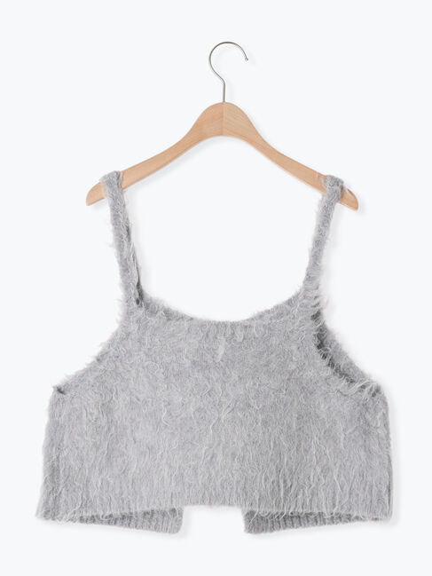 Samansa Mos2「前後2WAY起毛ニットビスチェ」|ダウンベスト・ベスト|