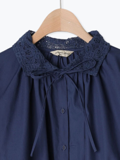 Samansa Mos2「オーバーレース襟ブラウス」|シャツ・ブラウス|