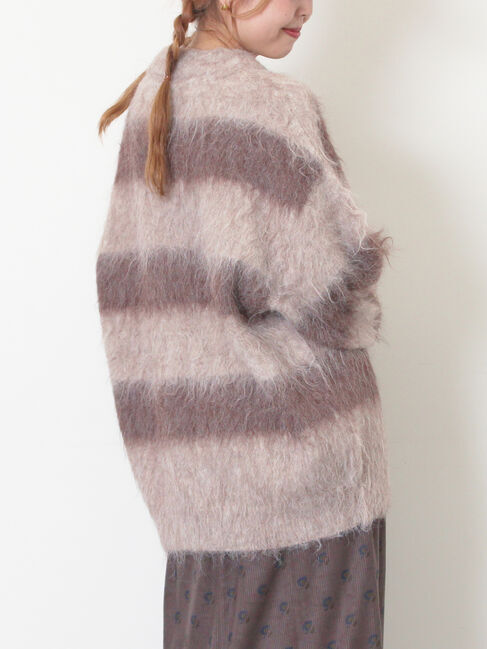 SM2「シャギーワイドボーダーニット」|ニット・セーター|
