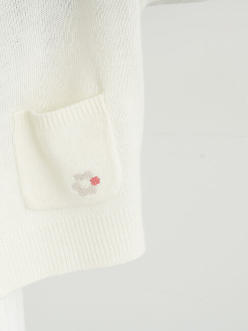 Samansa Mos2「花刺繍入りカーディガン」|カーディガン|