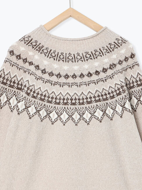 Samansa Mos2 blue「求心ラメモールニットプルオーバー」|ニット・セーター|