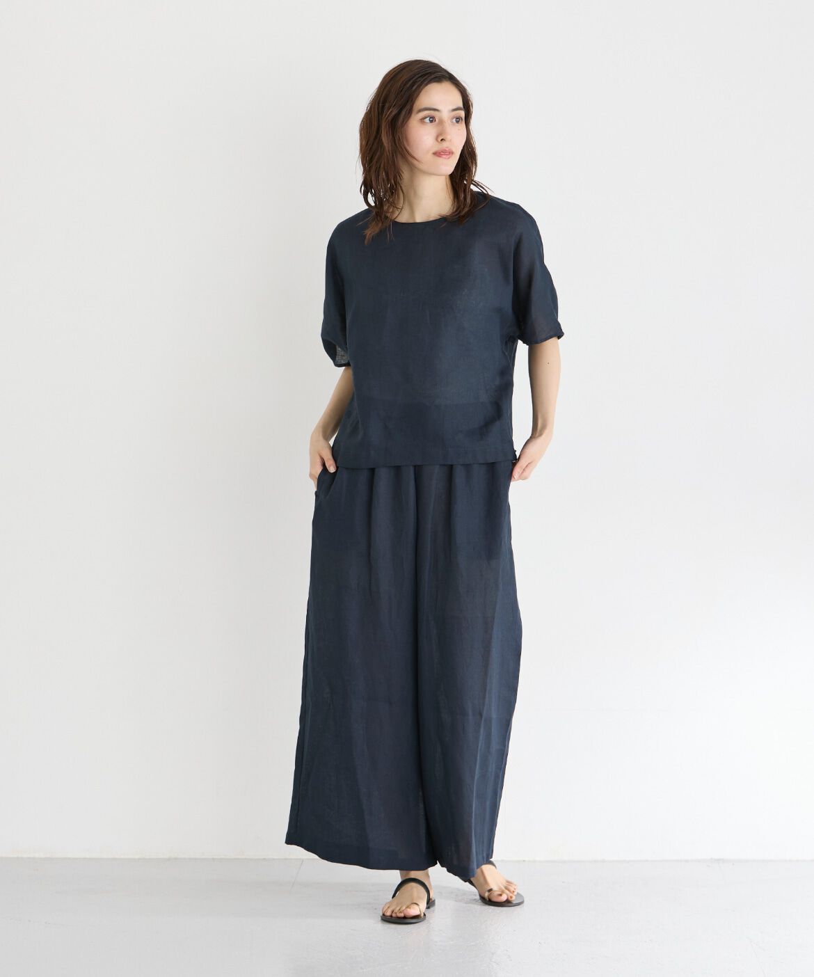 7-IDconcept.「リネンコクーンブラウス」|シャツ・ブラウス|