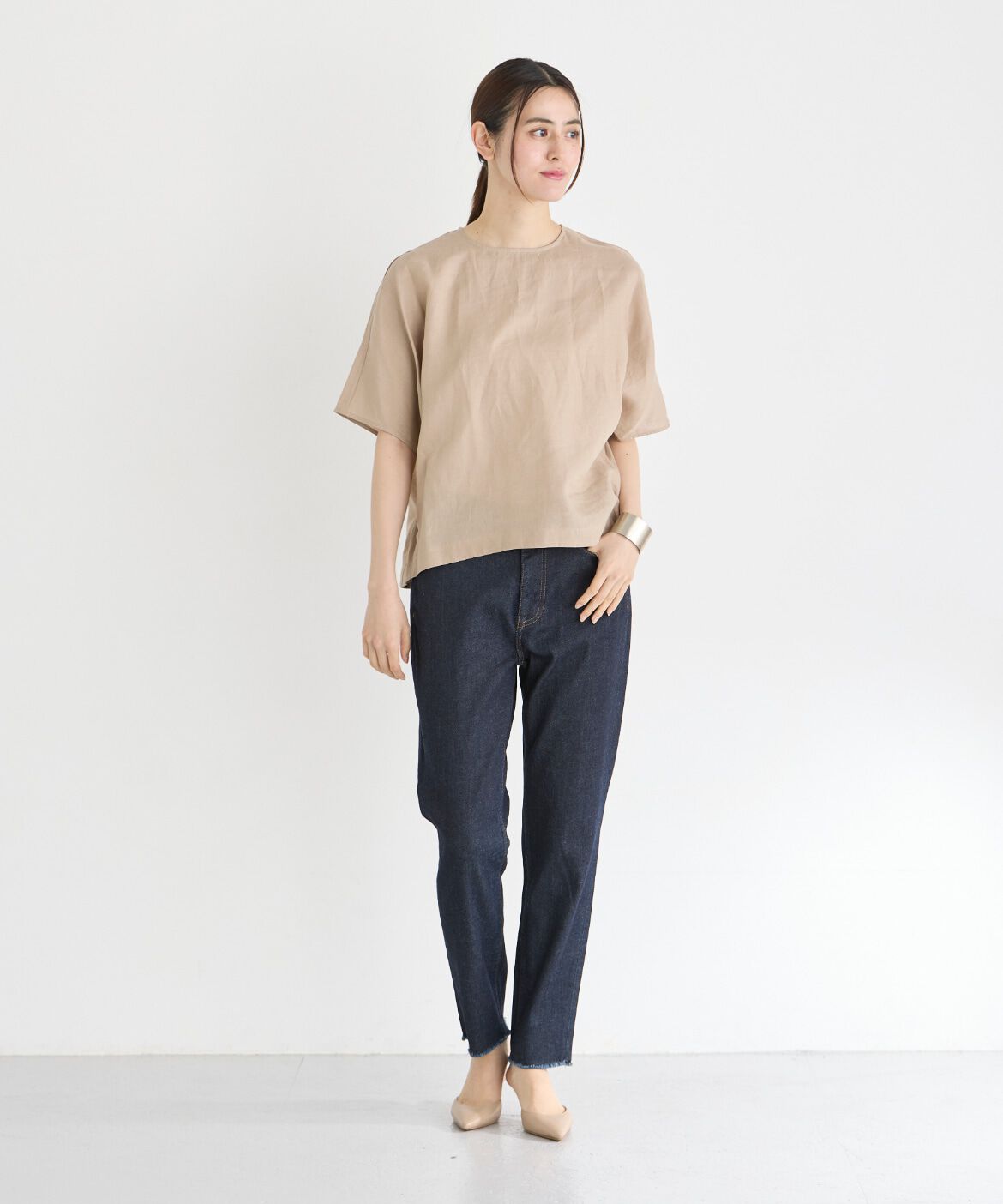 7-IDconcept.「リネンコクーンブラウス」|シャツ・ブラウス|