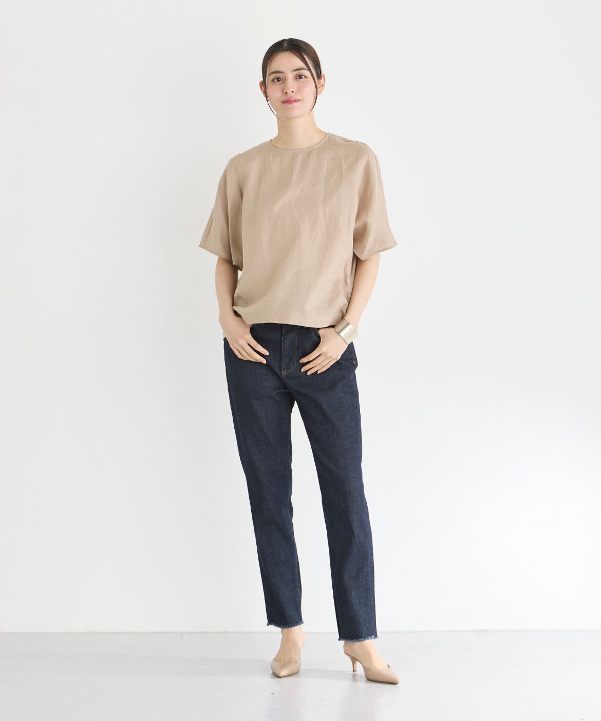 7-IDconcept.「リネンコクーンブラウス」|シャツ・ブラウス|