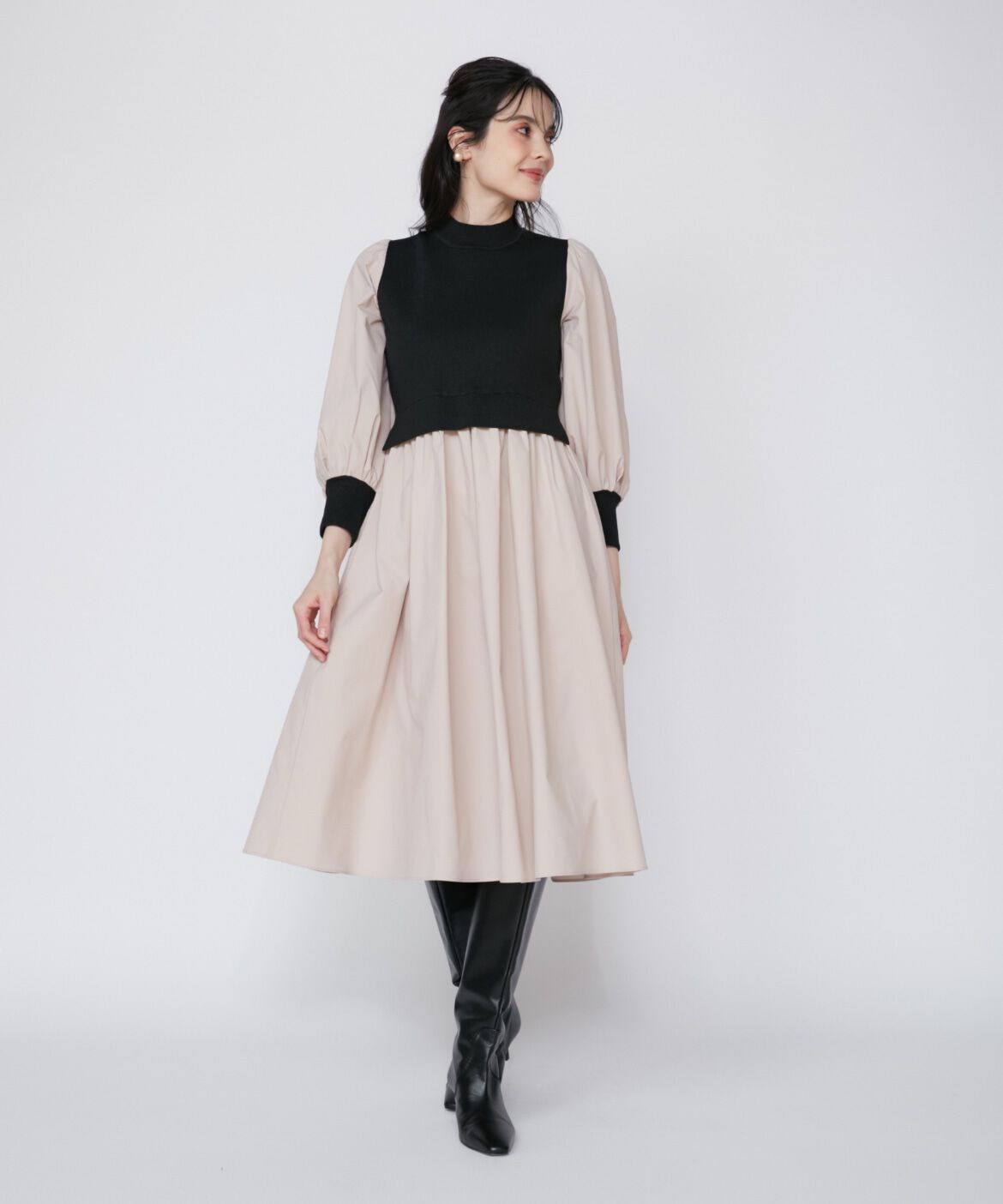 Maglie le cassetto「《大きいサイズ》ドッキングワンピース《M Maglie le cassetto》」|ワンピース|