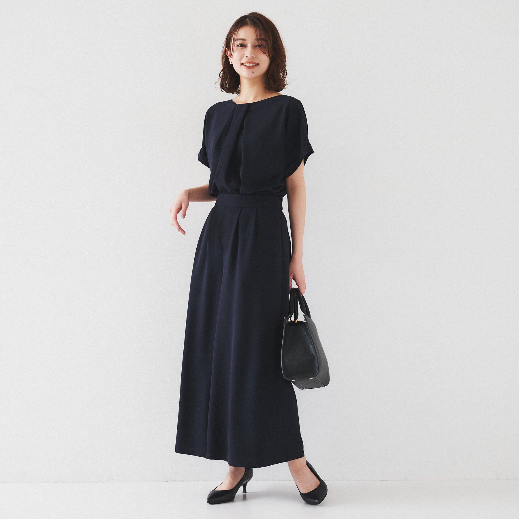 UNTITLED「【セットアップ可/接触冷感/イージーケア】リラクミスト　2WAYブラウス」|シャツ・ブラウス|