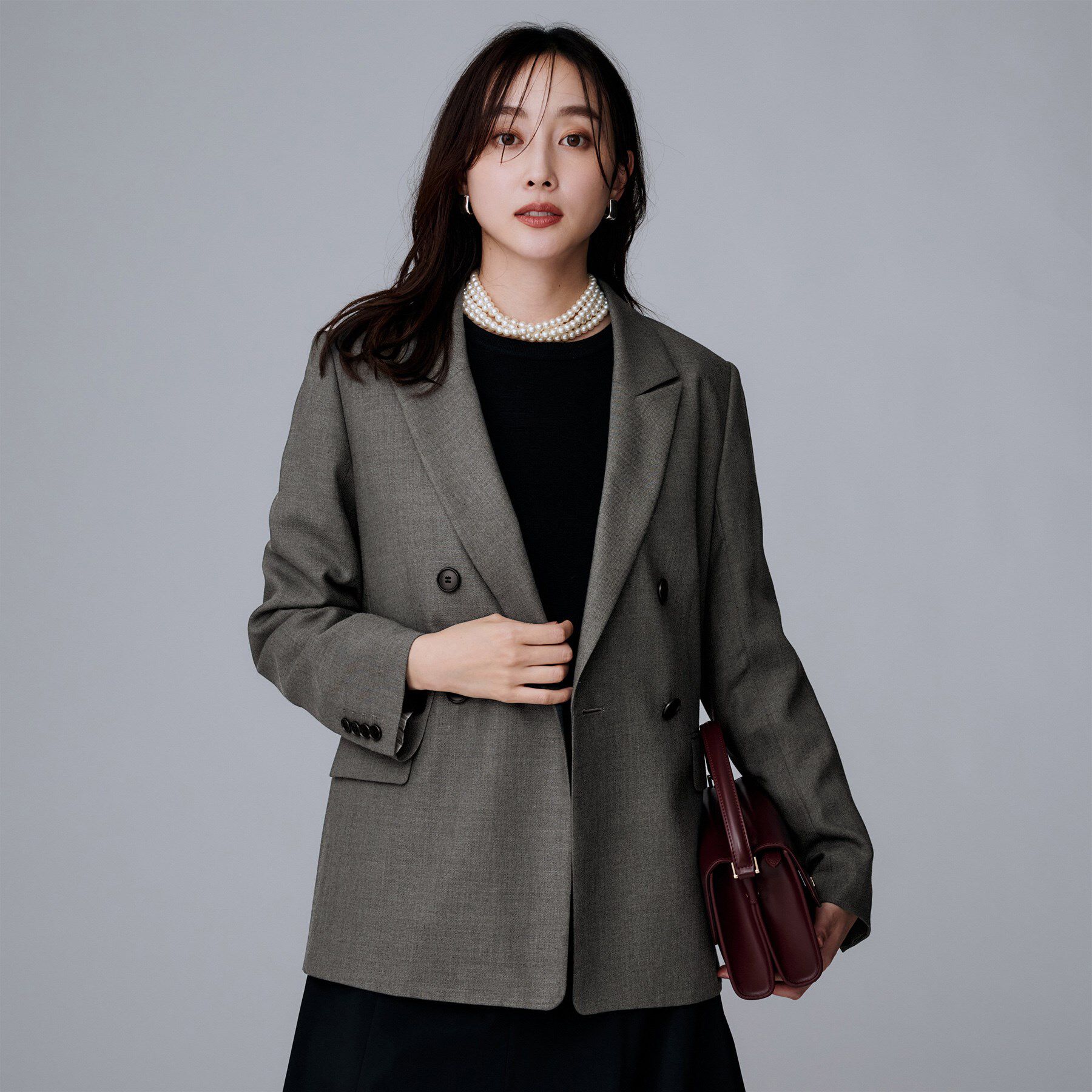 UNTITLED「ウールライク ダブルブレストジャケット」|テーラードジャケット|