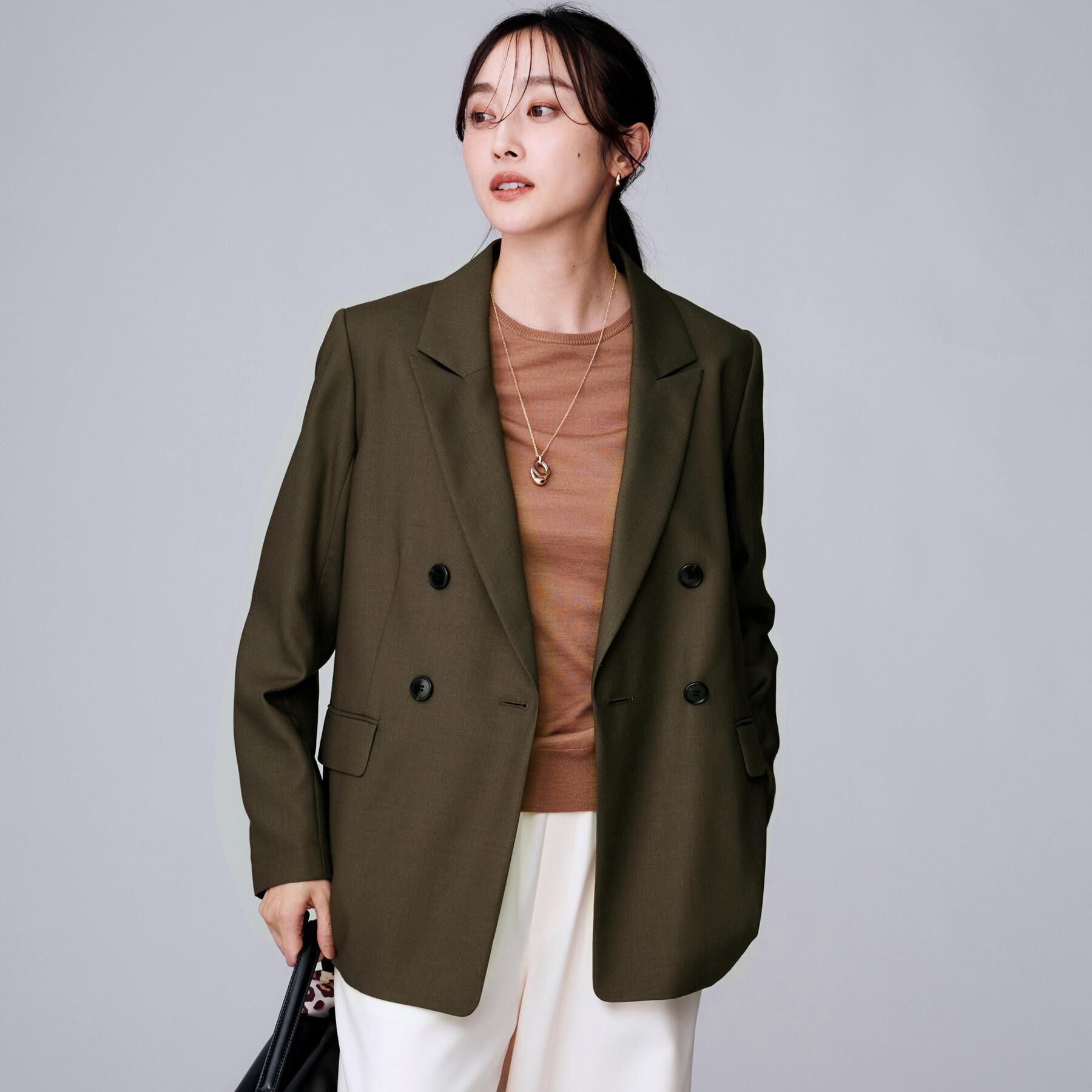 UNTITLED「ウールライク ダブルブレストジャケット」|テーラードジャケット|