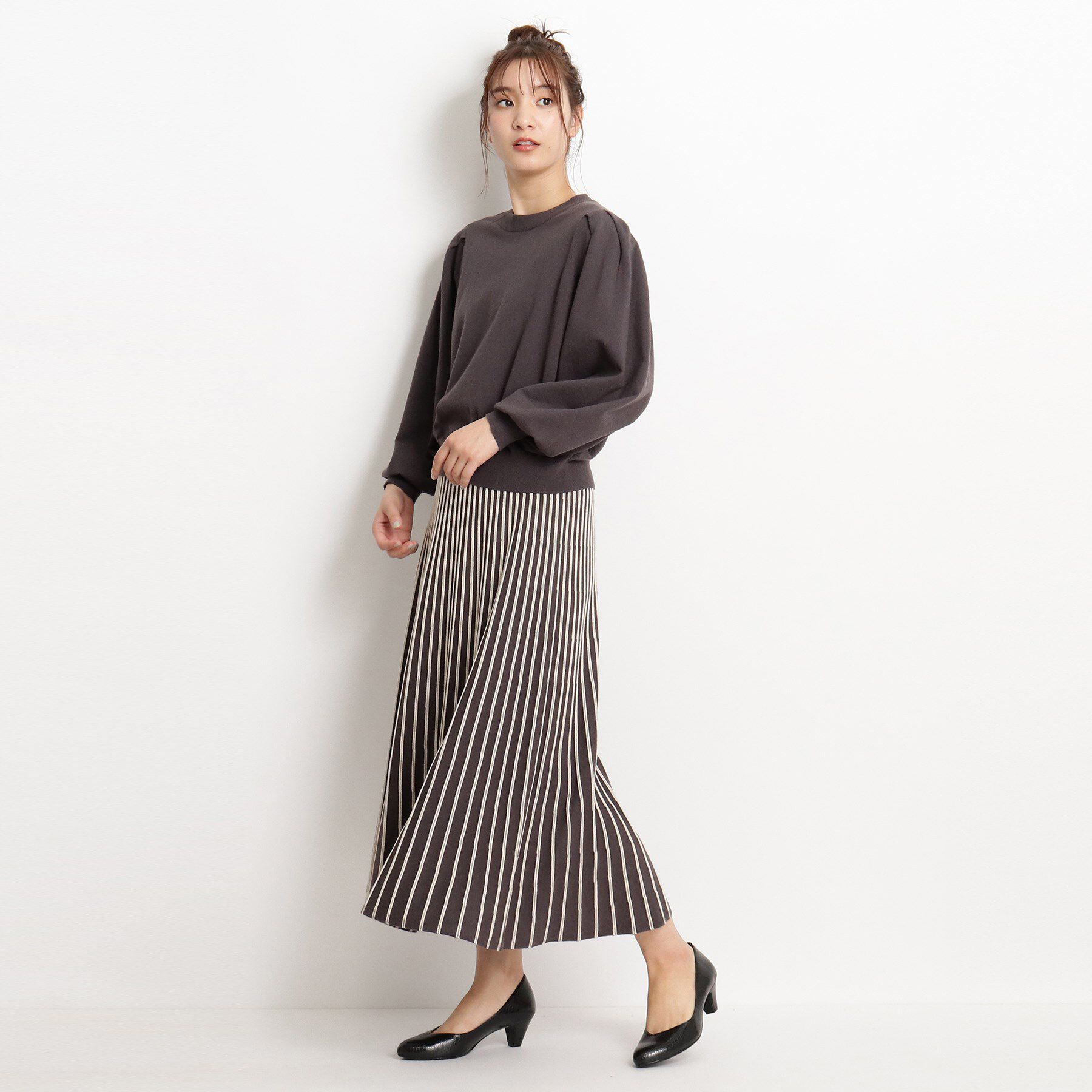 grove「スタイリング自由自在！もちもちニットのセットアップ【WEB限定カラー/S-3L】」|スーツ|