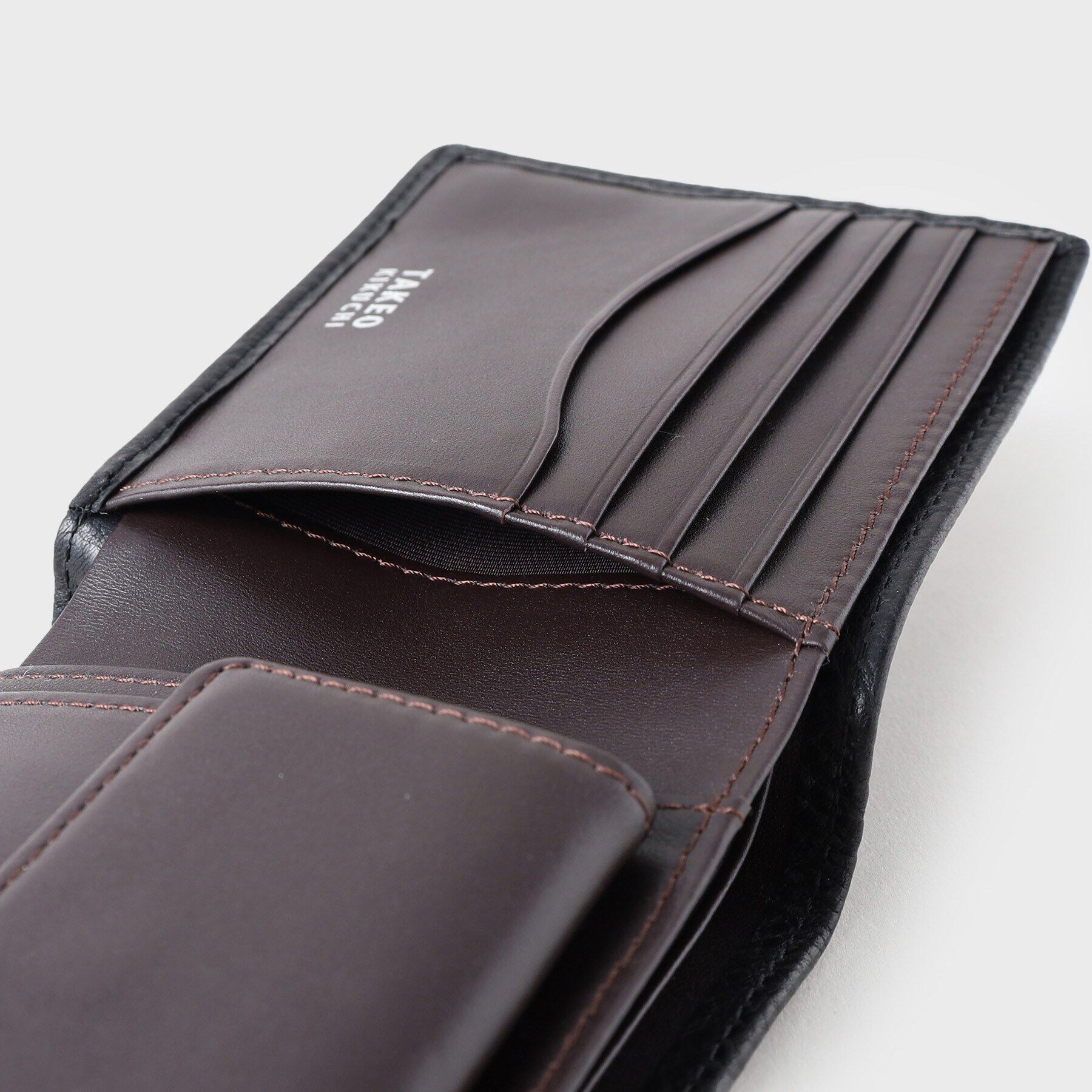 TAKEO KIKUCHI「イタリアンブラックレザー 2つ折り財布」|財布|