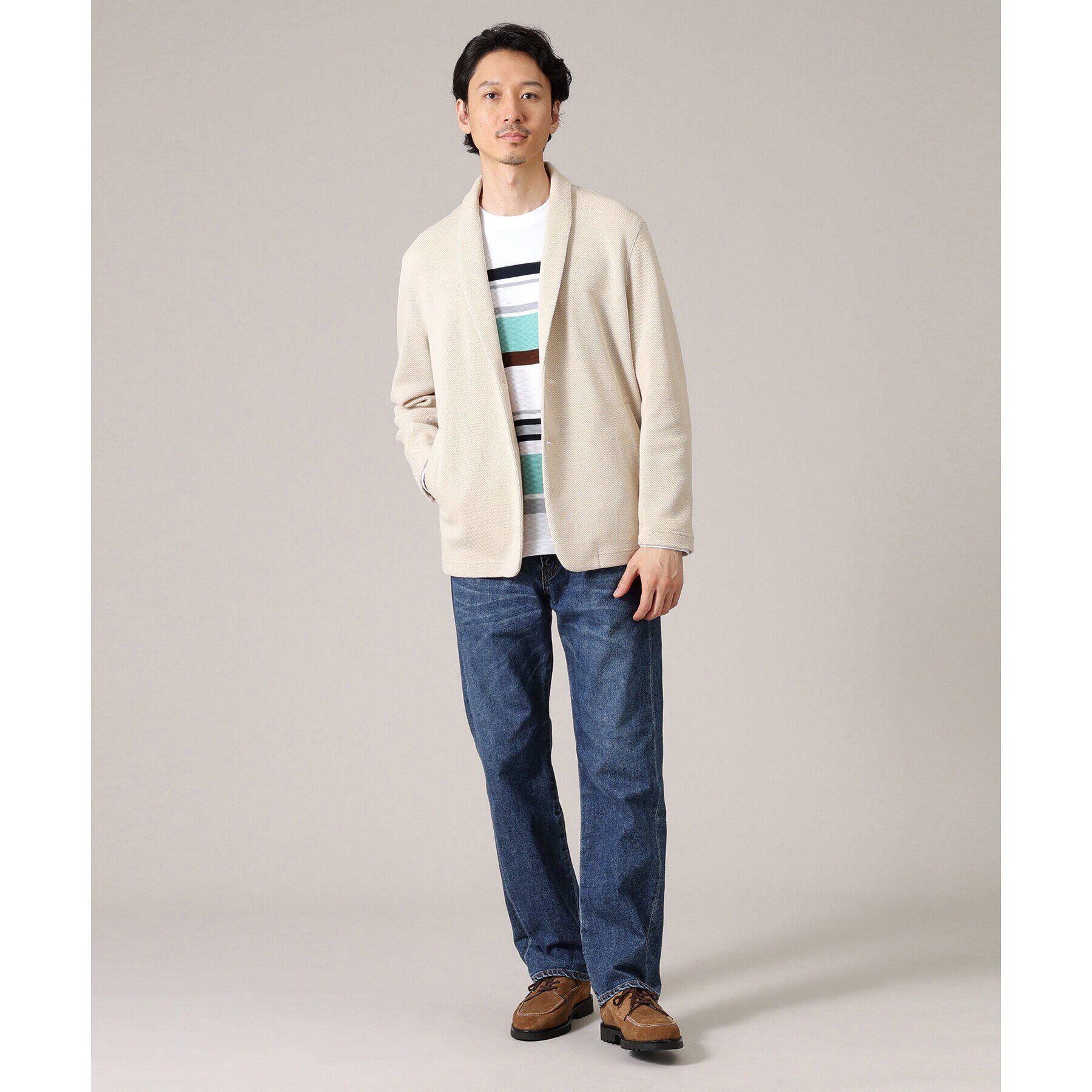 TAKEO KIKUCHI「【モンスターストレッチ】日本製 ウォッシュド デニムパンツ」|デニム|