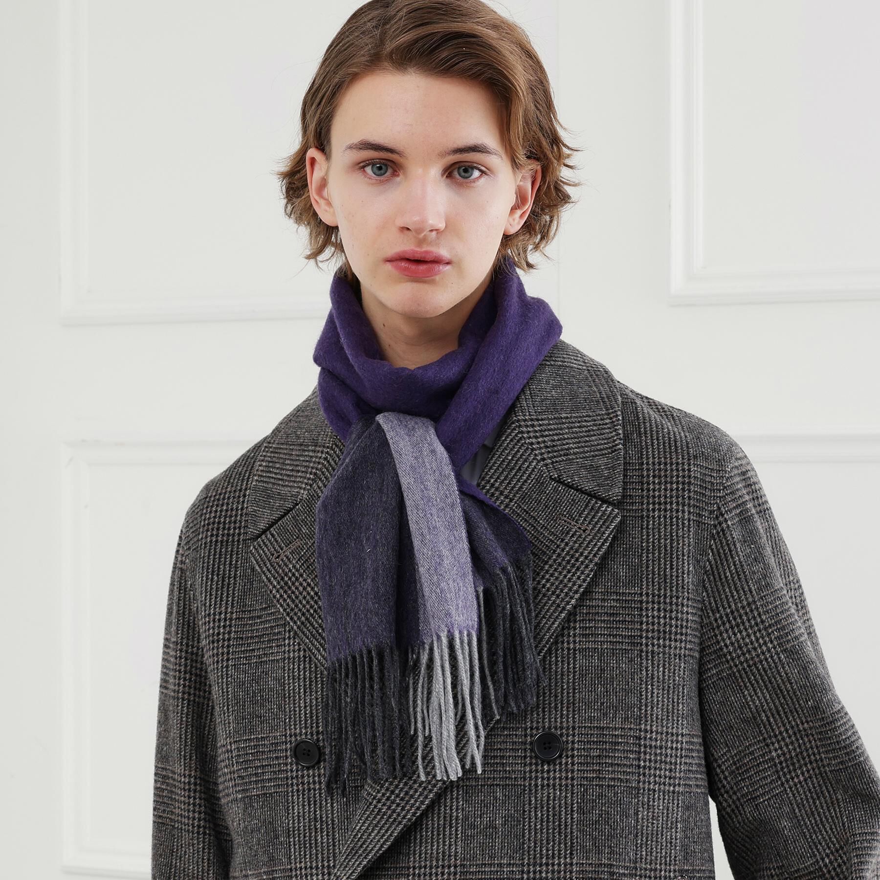 TAKEO KIKUCHI「【ラッピング巾着セット】カシミヤブレンド リバーシブルマフラー」|ストール|