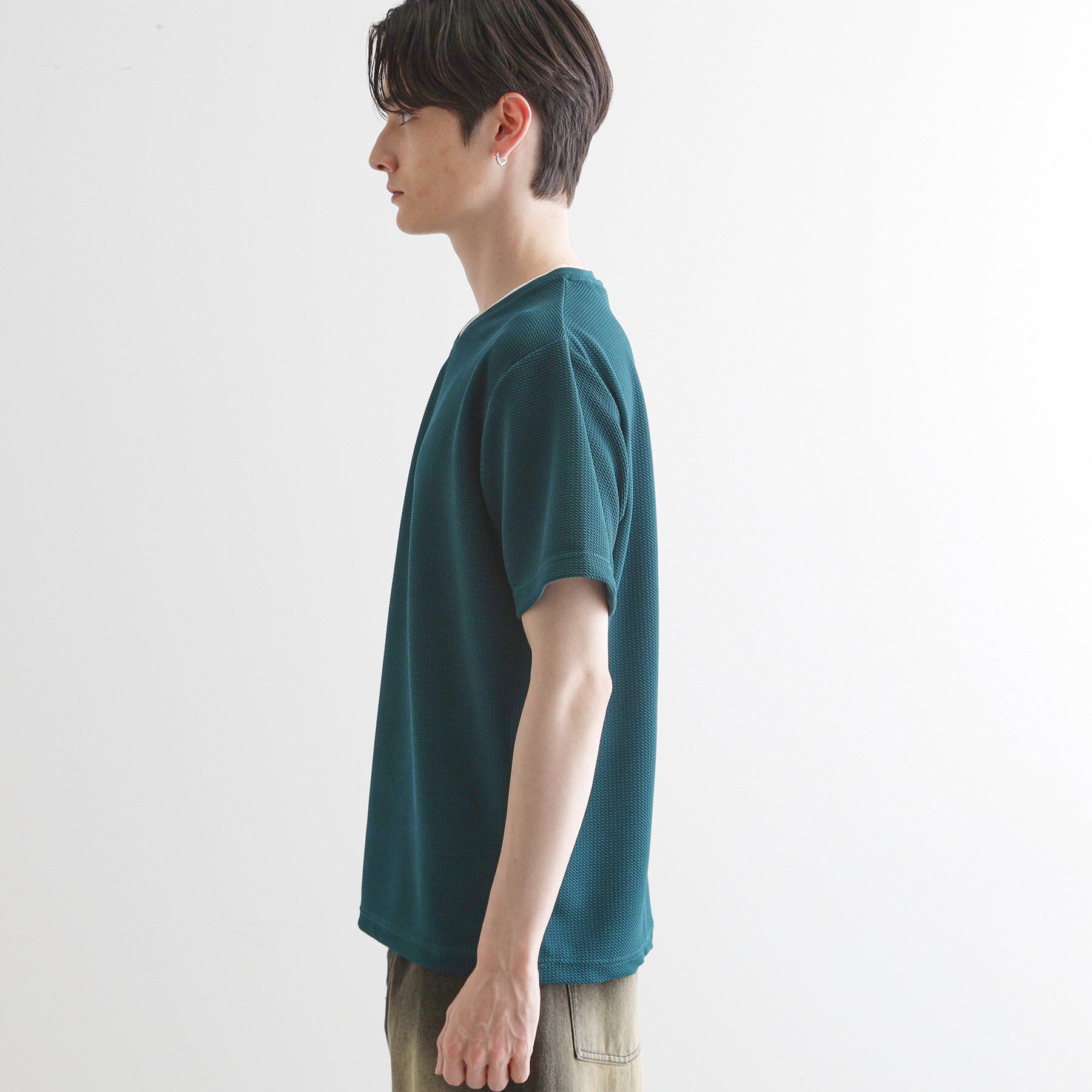 tk.TAKEO KIKUCHI「フェイクレイヤードVネックカットソー」|Tシャツ・カットソー|