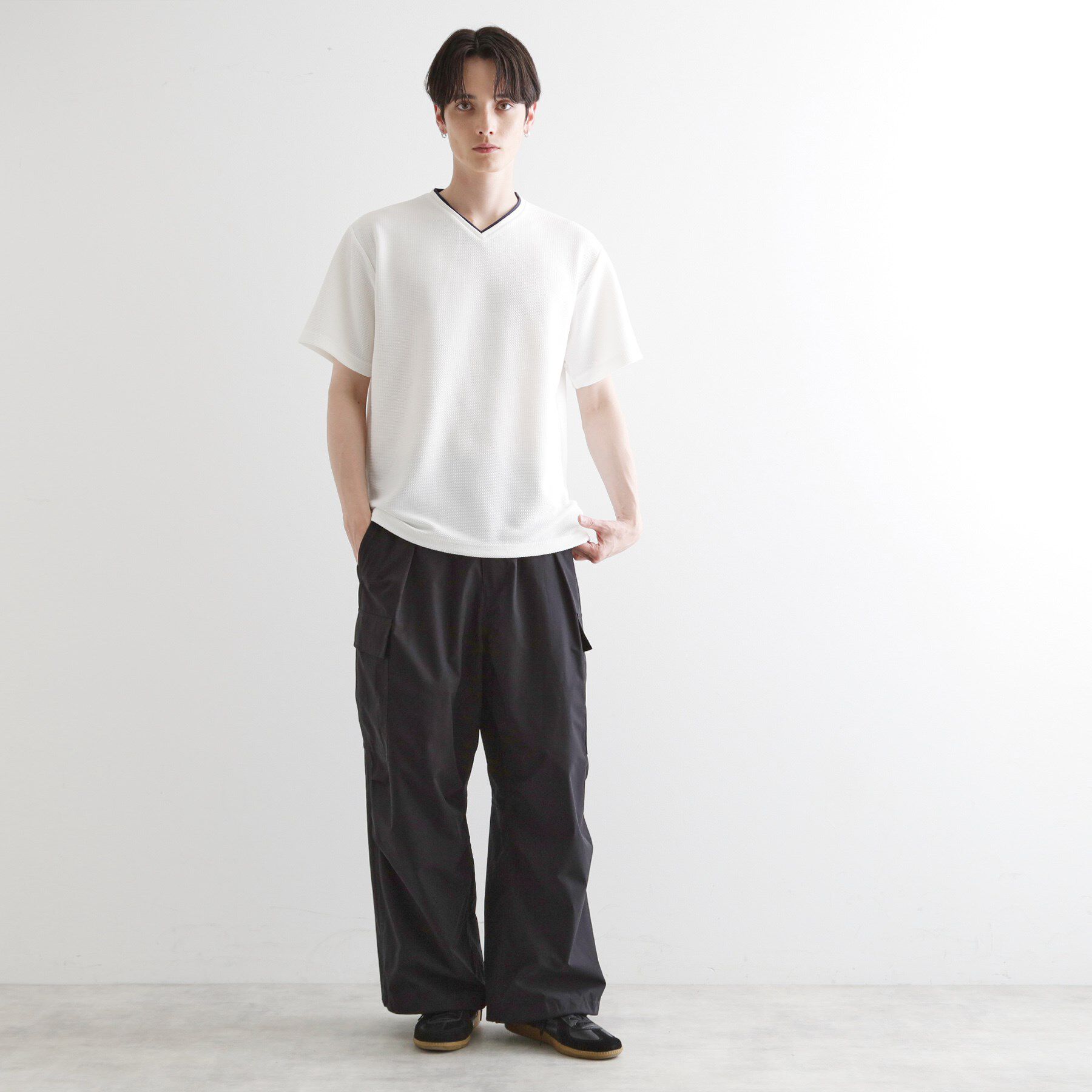 tk.TAKEO KIKUCHI「フェイクレイヤードVネックカットソー」|Tシャツ・カットソー|