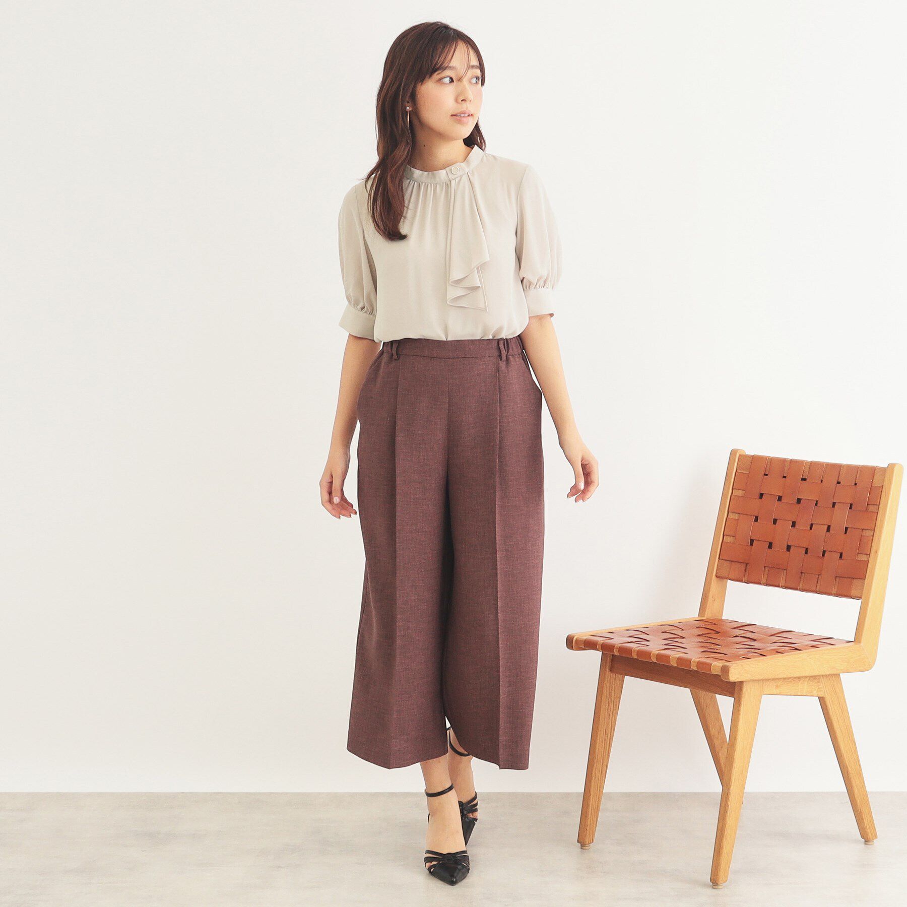 index「アシメボウタイブラウス【洗濯機洗い可/イージーアイロン】」|シャツ・ブラウス|