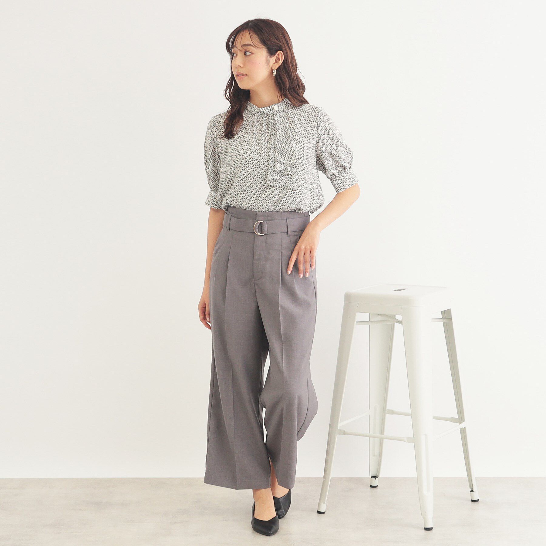 index「アシメボウタイブラウス【洗濯機洗い可/イージーアイロン】」|シャツ・ブラウス|