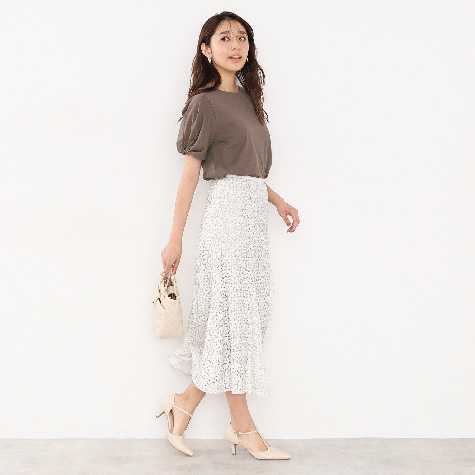 index「UV　ツイストスリーブカットソー【洗濯機洗い可/UVケア】」|Tシャツ・カットソー|