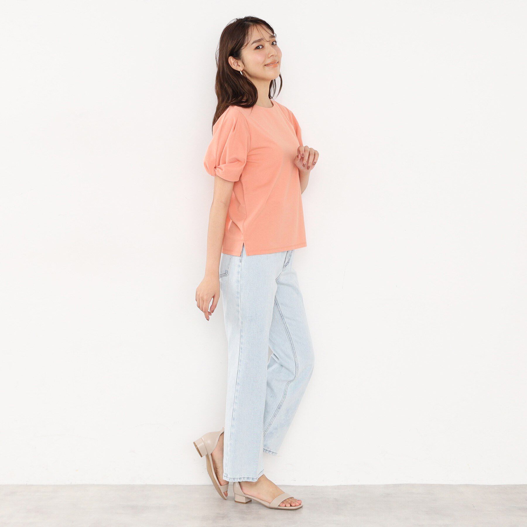 index「UV　ツイストスリーブカットソー【洗濯機洗い可/UVケア】」|Tシャツ・カットソー|