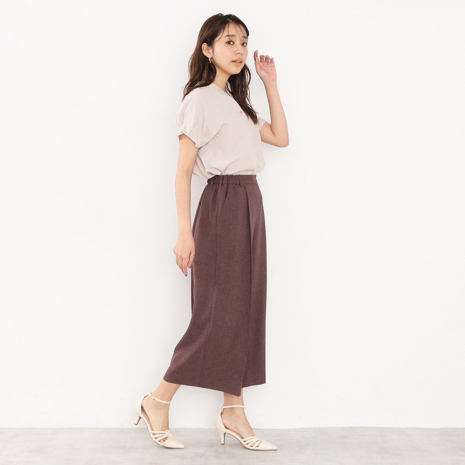 index「《7color/S-LLsize》バックシャンスキッパーブラウス【洗濯機洗い可/吸水速乾/防シワ/抗」|シャツ・ブラウス|