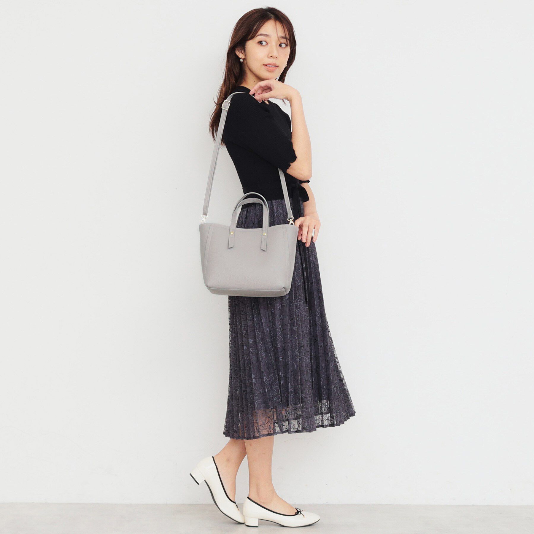 index「【2WAY】フェイクレザーミドルトートバッグ」|トートバッグ|