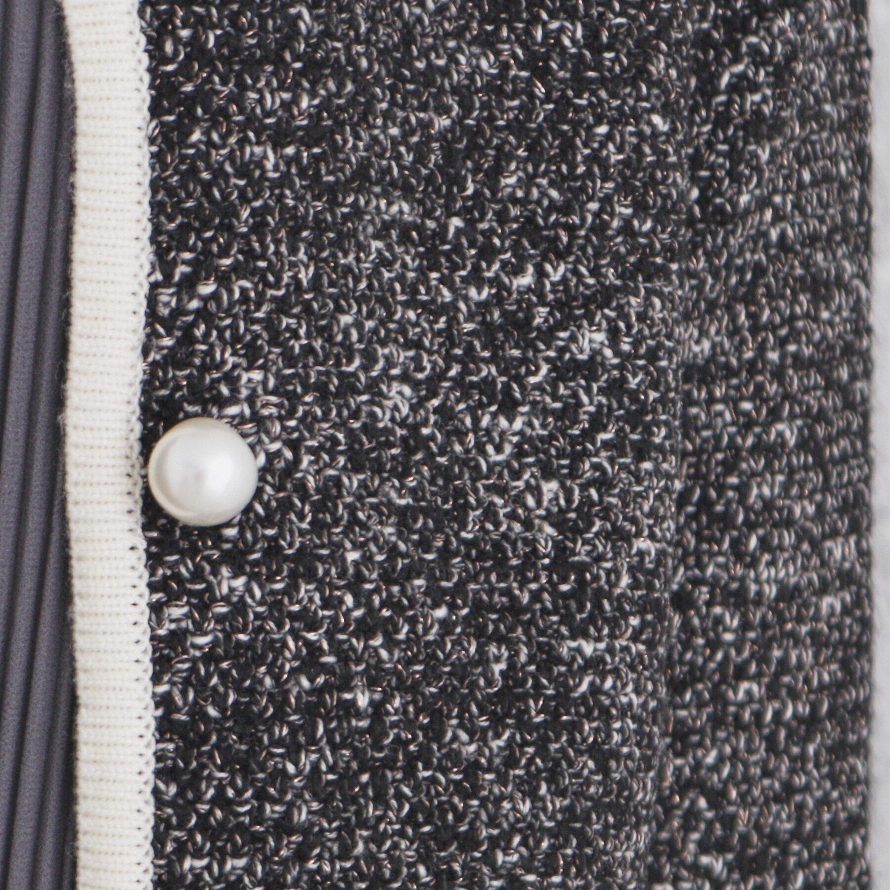 index「パール調ツイードライクノーカラーカーディガン/セットアップ対応【洗濯機洗い可】」|カーディガン|