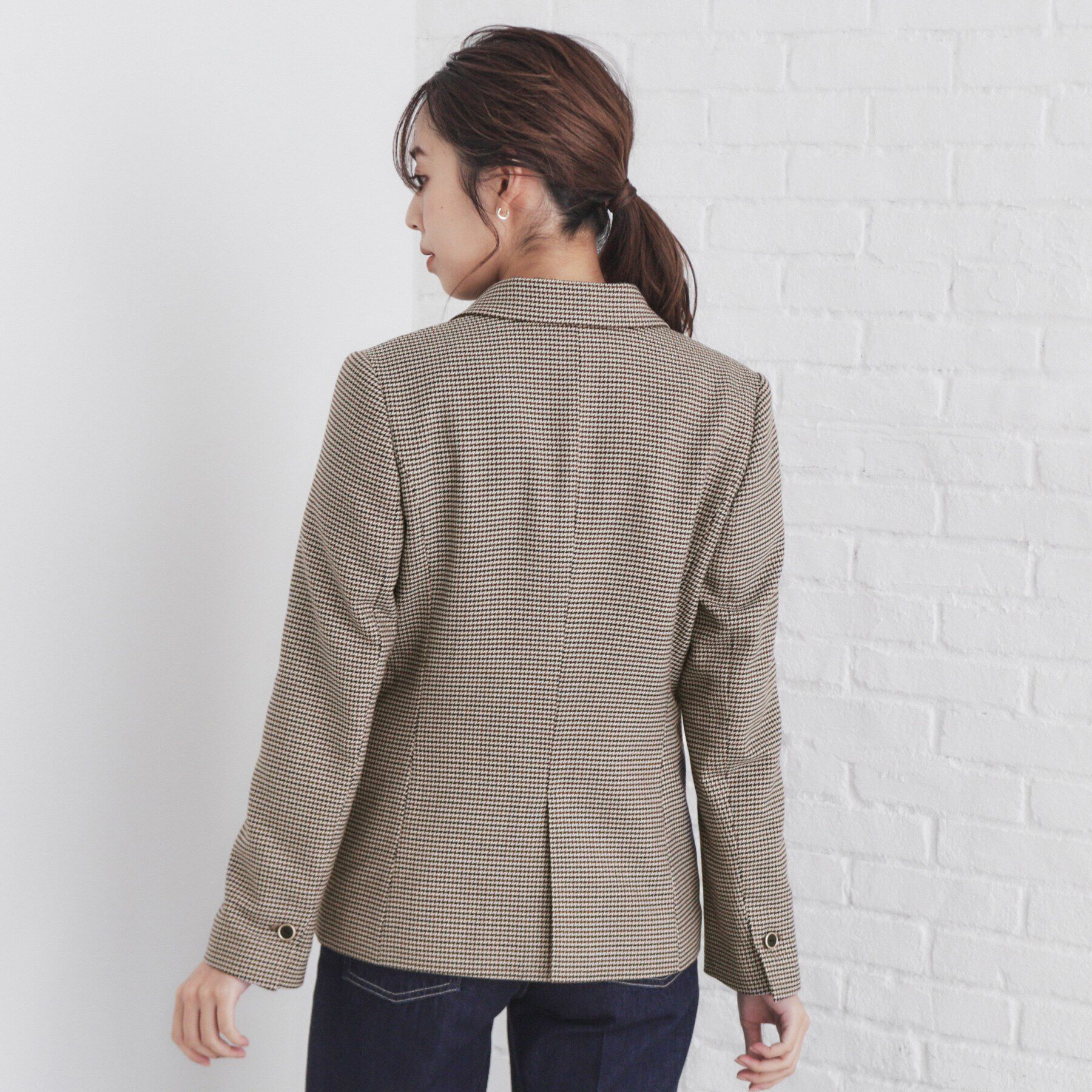 index「《BAILA掲載》ダブルクロスジャケット/セットアップ対応【洗える/イージーアイロン】」|テーラードジャケット|