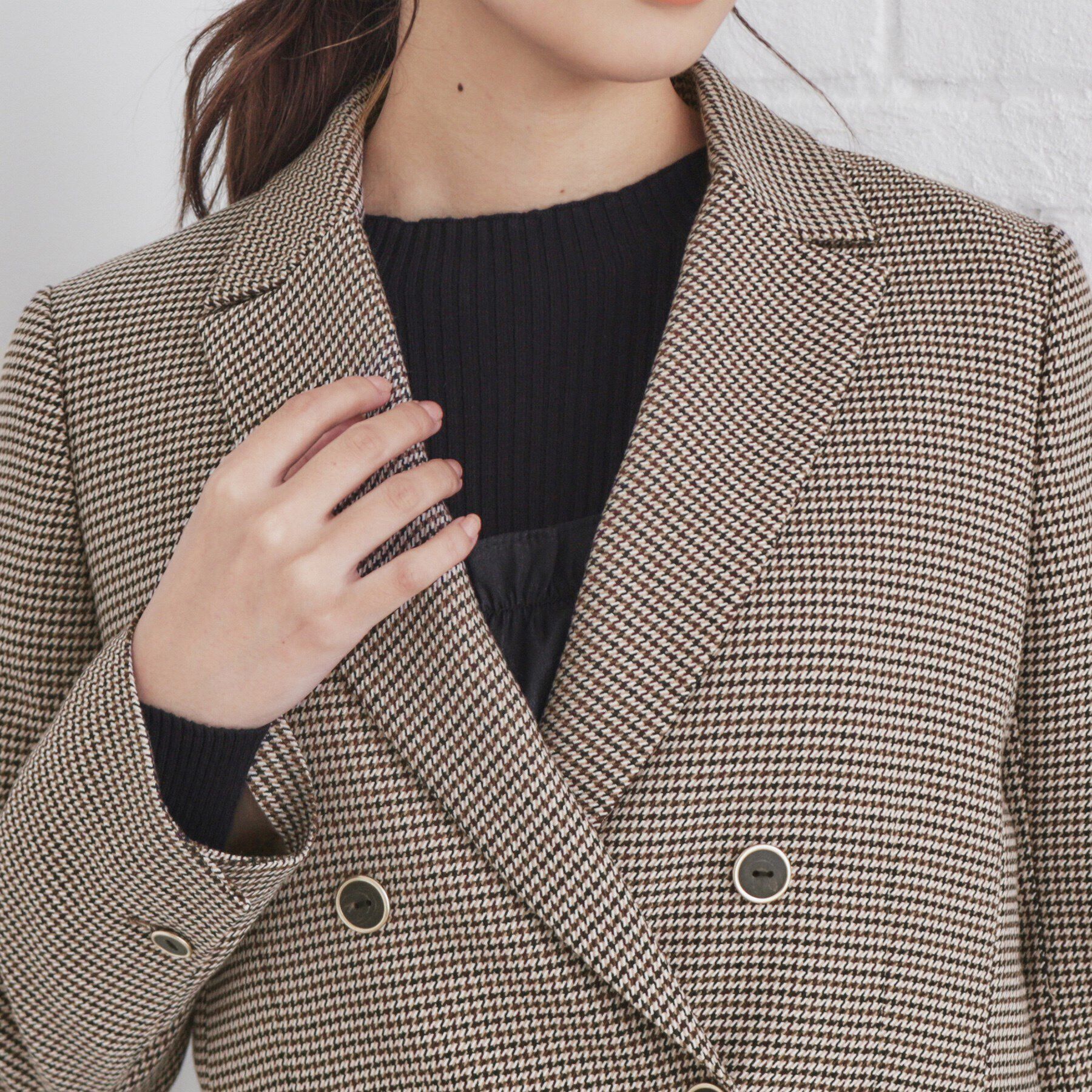 index「《BAILA掲載》ダブルクロスジャケット/セットアップ対応【洗える/イージーアイロン】」|テーラードジャケット|