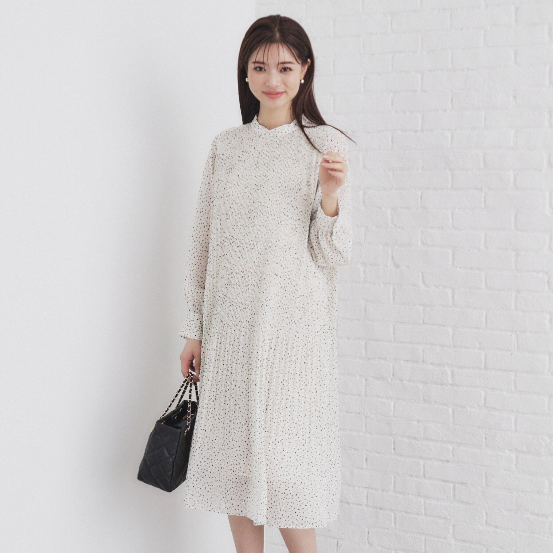 index「2WAYリボン プリーツワンピース【洗濯機洗い可】」|ワンピース|