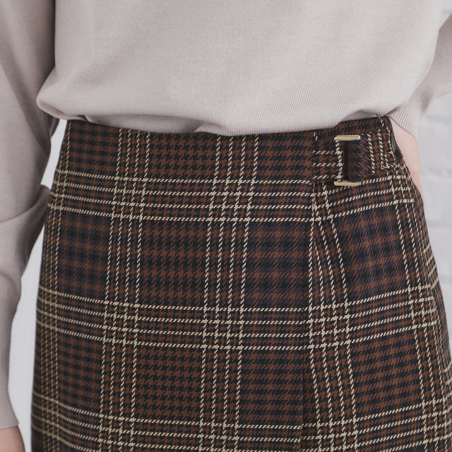 index「チェックAラインスカート【洗濯機洗い可/イージーアイロン】」|スカート|