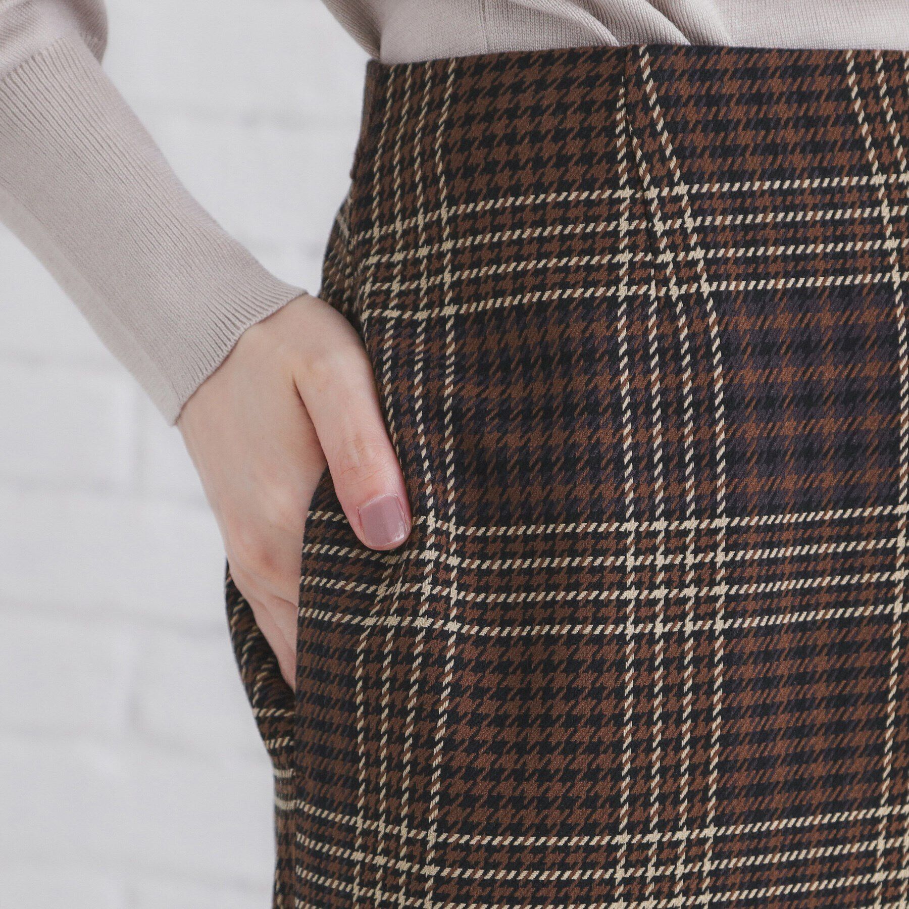 index「チェックAラインスカート【洗濯機洗い可/イージーアイロン】」|スカート|