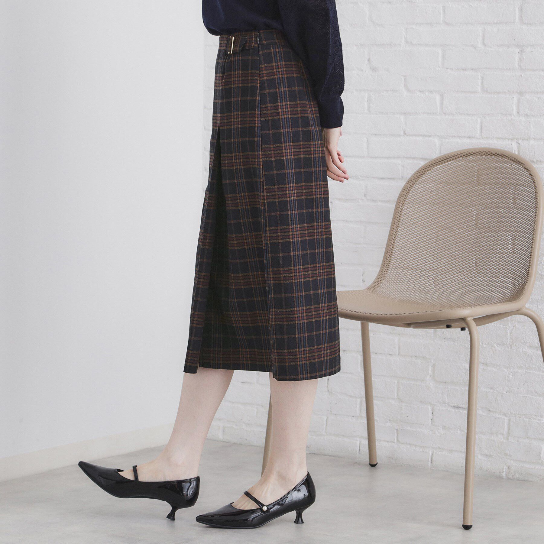index「チェックAラインスカート【洗濯機洗い可/イージーアイロン】」|スカート|
