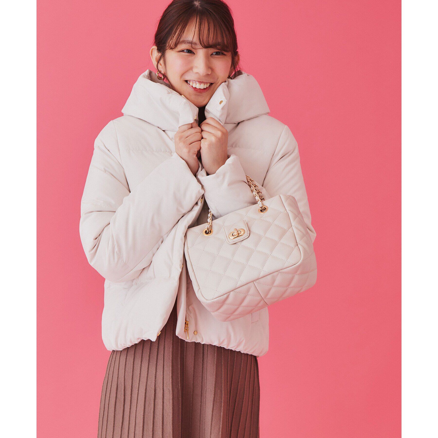 index「《美人百花掲載》河田ダウン ショートコート【洗濯機洗い可/撥水/静電気防止裏地】」|ダウン|