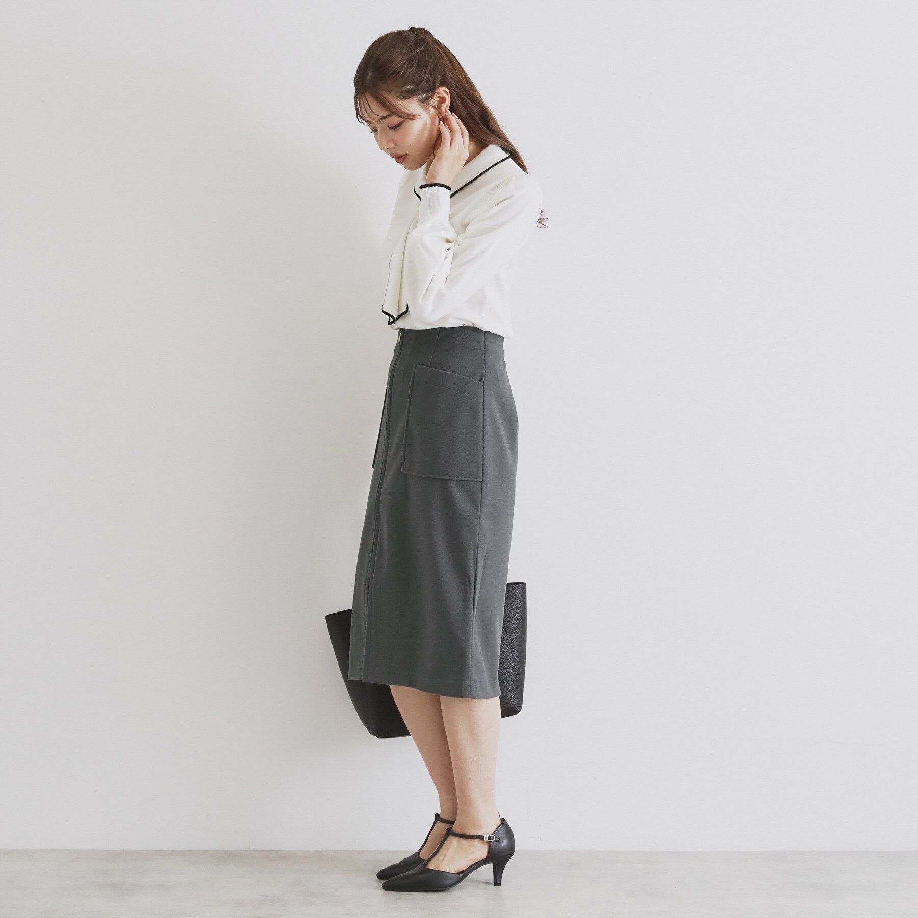 index「ジップタイトスカート【洗濯機洗い可/イージーアイロン】」|スカート|