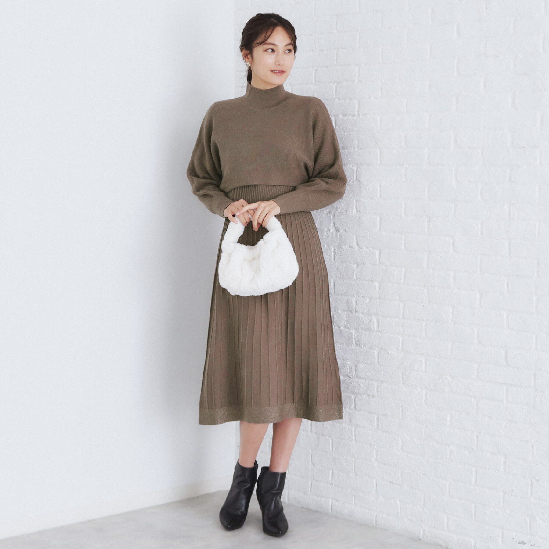 index「《XS-LLsize》マルチウェイニットワンピース【洗濯機洗い可】」|ワンピース|