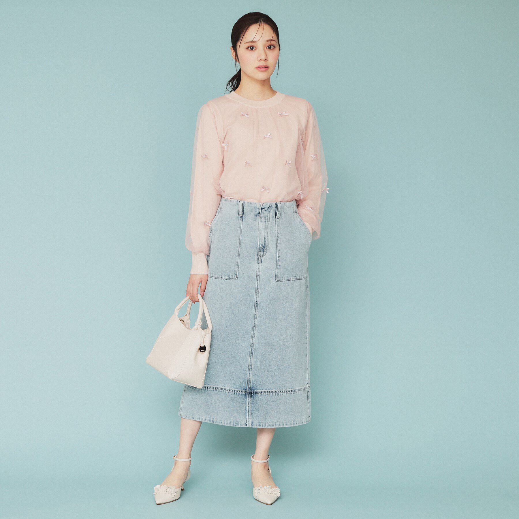 index「デニムタイトスカート【洗濯機洗い可】」|スカート|